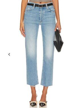 NWOT MOTHER The Tomcat Ankle Fray Killy Corner Jeans 29 MSRP $258